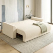 Canapé-lit Aurson 3 places convertible rangement velours côtelé Beige