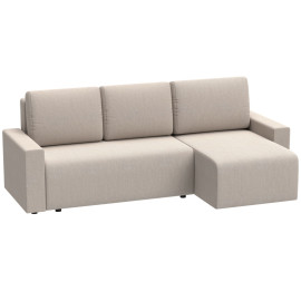 Canapé Erliel d angle convertible réversible avec rangement Beige