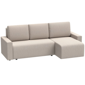 Canapé Erliel d angle convertible réversible avec rangement Beige