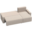 Canapé Erliel d angle convertible réversible avec rangement Beige