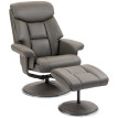 Fauteuil de relaxation Paluis inclinable repose pieds similicuir gris