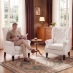 Fauteuil Valroen fauteuil d'appoint capitonné style mi-siècle crème