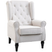Fauteuil Valroen fauteuil d'appoint capitonné style mi-siècle crème