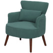 Lumova fauteuil d’appoint rembourré moderne vert foncé