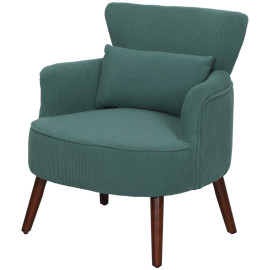 Lumova fauteuil d’appoint rembourré moderne vert foncé