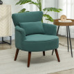 Lumova fauteuil d’appoint rembourré moderne vert foncé