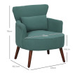 Lumova fauteuil d’appoint rembourré moderne vert foncé