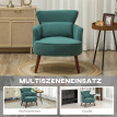 Lumova fauteuil d’appoint rembourré moderne vert foncé