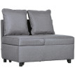 Banquette fauteuil Ralin convertible lit d’appoint inclinable gris foncé
