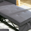 Banquette fauteuil Ralin convertible lit d’appoint inclinable gris foncé