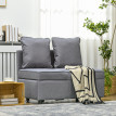 Banquette fauteuil Ralin convertible lit d’appoint inclinable gris foncé
