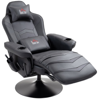 Fauteuil de gaming Riviara massage inclinable repose-pieds noir