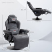 Fauteuil de gaming Riviara massage inclinable repose-pieds noir