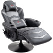 Fauteuil Gaming Kalia massage inclinable repose pieds simili cuir Gris