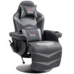 Fauteuil Gaming Kalia massage inclinable repose pieds simili cuir Gris