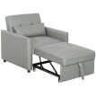 Fauteuil-lit Erline 3 en 1 convertible dossier réglable gris