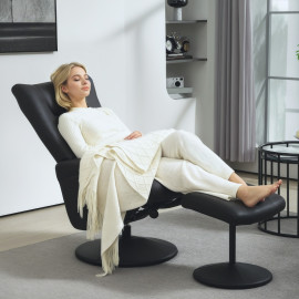Fauteuil de bureau Harora relaxant pivotant dossier réglable noir