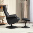 Fauteuil de bureau Harora relaxant pivotant dossier réglable noir
