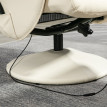 Fauteuil de massage Norson inclinable avec repose-pieds blanc crème