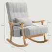 Chaise à bascule Auroa confort bois de hêtre gris