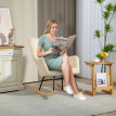 Fauteuil à Bascule Dareac Vintage Rembourré Beige