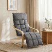 Fauteuil Lorisven balancement doux repose pieds lin gris