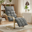 Fauteuil Lorisven balancement doux repose pieds lin gris