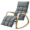 Fauteuil à bascule Falino relax repose-pieds réglable gris