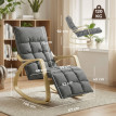 Fauteuil à bascule Falino relax repose-pieds réglable gris