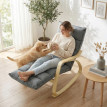 Fauteuil à bascule Falino relax repose-pieds réglable gris