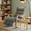 Fauteuil à bascule Falino relax repose-pieds réglable gris