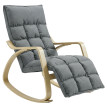 Fauteuil à bascule Falino relax repose-pieds réglable gris