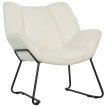 Fauteuil d'appoint Estet Sherpa moderne blanc