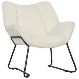Fauteuil d'appoint Estet Sherpa moderne blanc