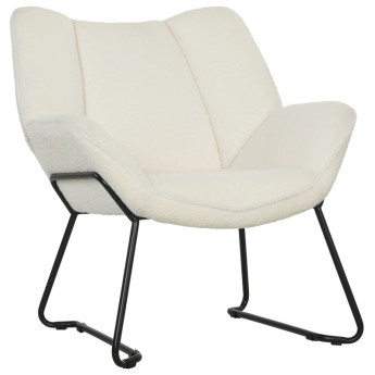 Fauteuil d'appoint Estet Sherpa moderne blanc