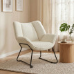 Fauteuil d'appoint Estet Sherpa moderne blanc