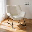 Fauteuil d'appoint Estet Sherpa moderne blanc