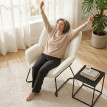 Fauteuil d'appoint Estet Sherpa moderne blanc