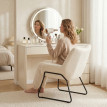 Fauteuil d'appoint Estet Sherpa moderne blanc