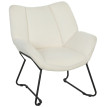 Fauteuil d'appoint Estet Sherpa moderne blanc