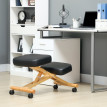 Coras Chaise posturale à genoux ergonomique réglable avec roulettes Noir