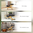 Coras Chaise posturale à genoux ergonomique réglable avec roulettes Noir