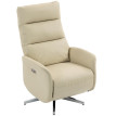 Fauteuil relax Zelonon électrique inclinable pivotant USB Type-C beige