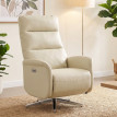 Fauteuil relax Zelonon électrique inclinable pivotant USB Type-C beige