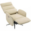 Fauteuil relax Zelonon électrique inclinable pivotant USB Type-C beige