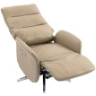 Fauteuil relax électrique Alum inclinable pivotant USB Type-C marron