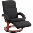 Fauteuil relax Zeleo inclinable dossier haut noir