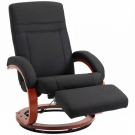 Fauteuil relax Zeleo inclinable dossier haut noir
