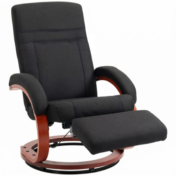 Fauteuil relax Zeleo inclinable dossier haut noir