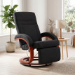 Fauteuil relax Zeleo inclinable dossier haut noir